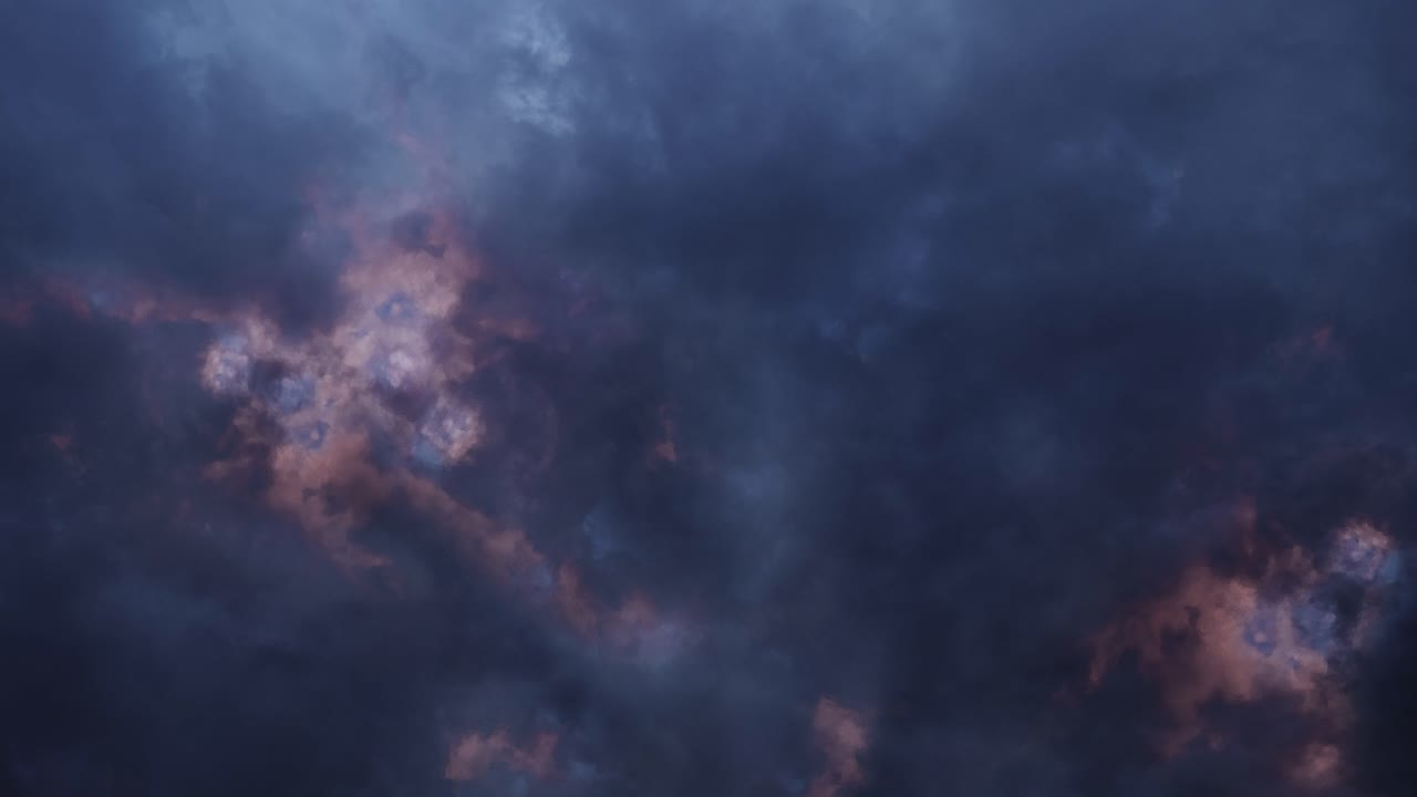 thunderstorm timelapse with dark clouds moving away