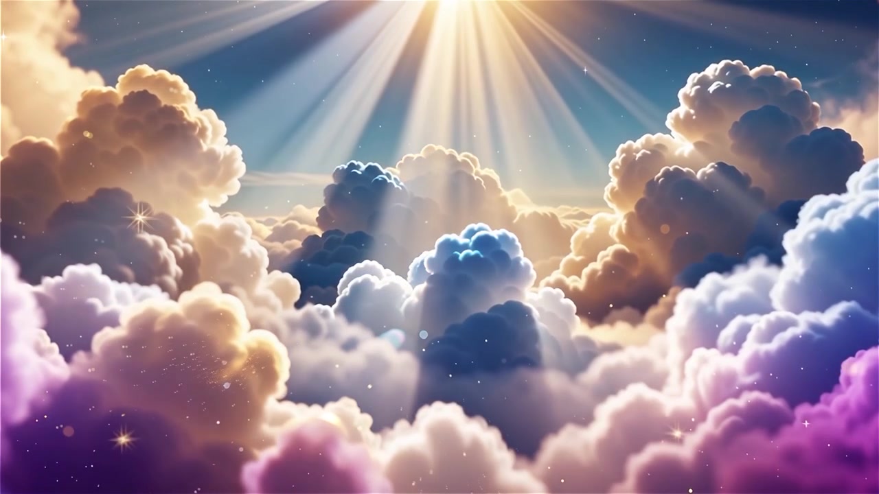 Christian Heavenly Light Worship Background