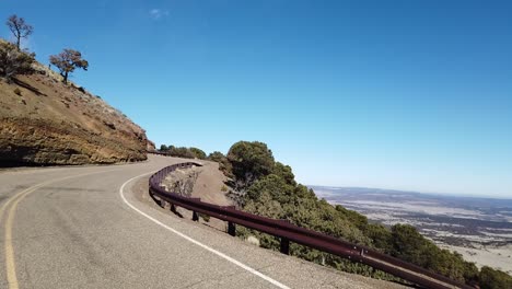 a drive up a windy mountain road with amazing views in new mexico