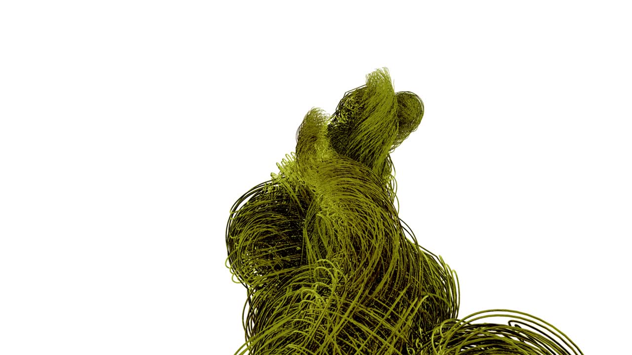 4k hilos espirales que corren hacia arriba - cable de color - cables espirales retorcidos - fibra óptica - cables de fibra óptica creciente red de líneas fondo tecnológico - cables mixtos de color y sistema de datos progresivo - red de neuronas - color amarillo