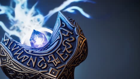 magical staff with glowing crystal