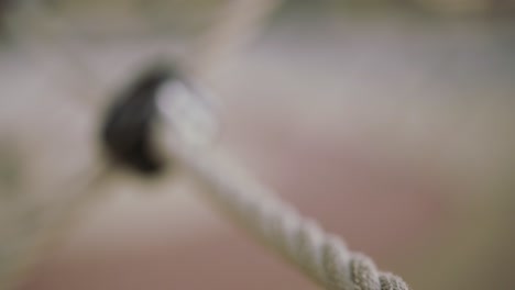 close up of a rope with a knot