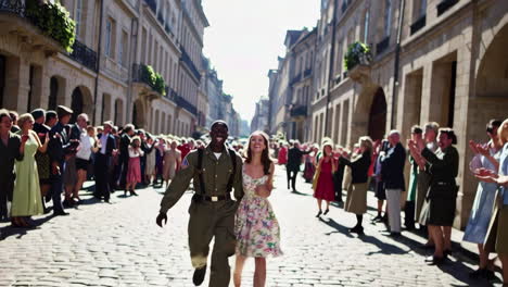 interracial couple in 1950s france