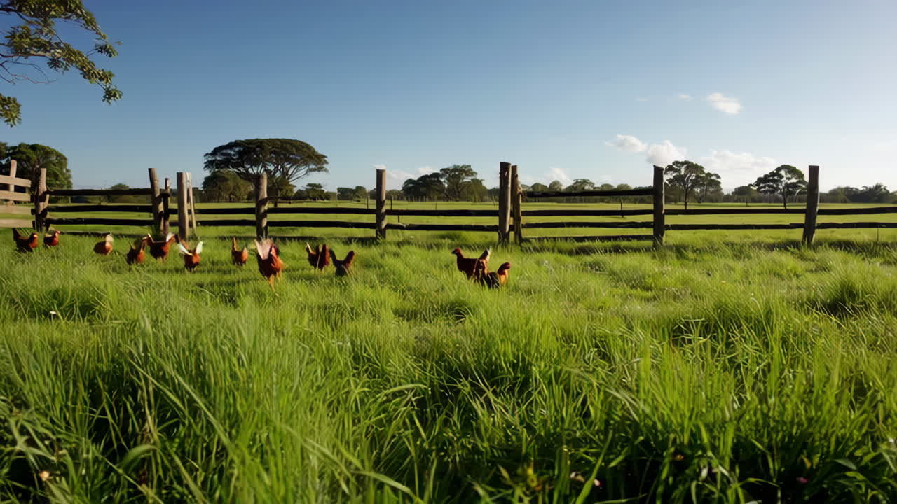 Chickens in a Pasture