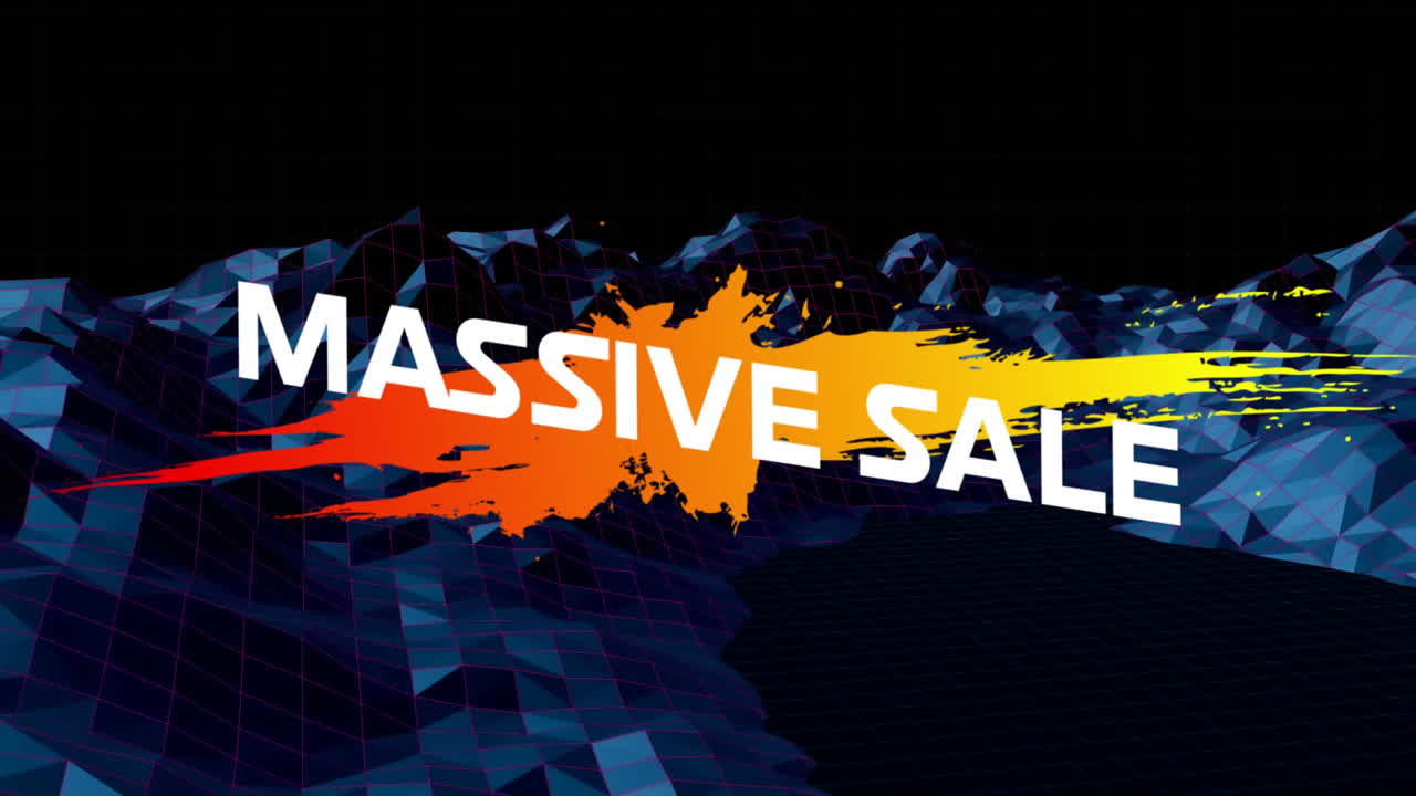 어두운 배경에 대규모 판매 그래픽