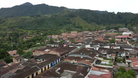 jardín colombia andean town south america drone over houses aerial landscape