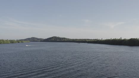 River-that-flows-into-the-Pacific-Ocean,-Pinotepa-Nacional-Oaxaca