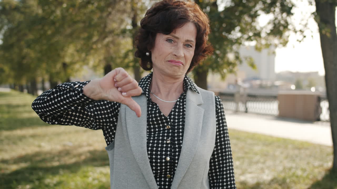 Disapproving Senior Woman