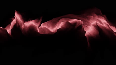 mysterious swirl of red and black smoke in the dark