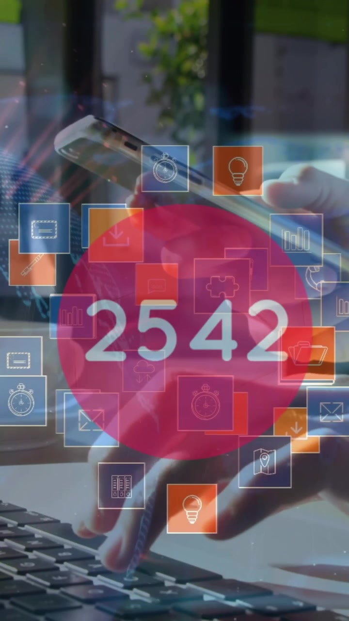 Animation of data processing over smartphone