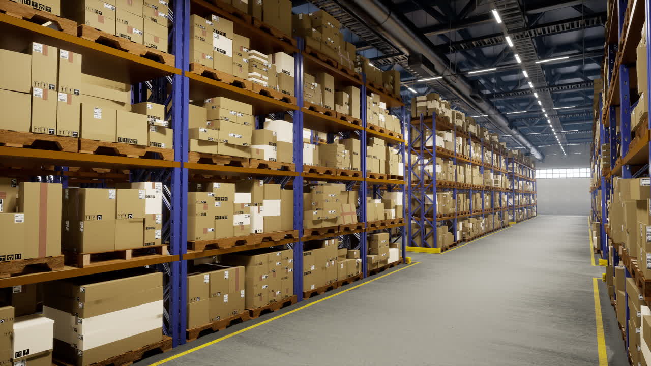 cajas de existencias de almacenamiento de procesamiento con recibos de pedidos y detalles