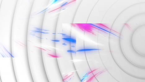 animatie van kleurrijke lichten op een witte geometrische achtergrond