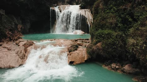 natural pools from cascades at el chiflon in chiapas mexico