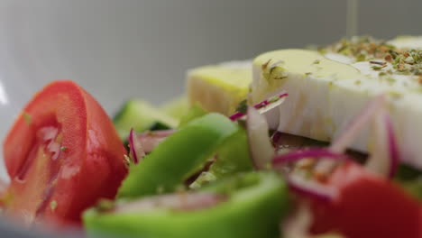 greek salad with feta and olive oil