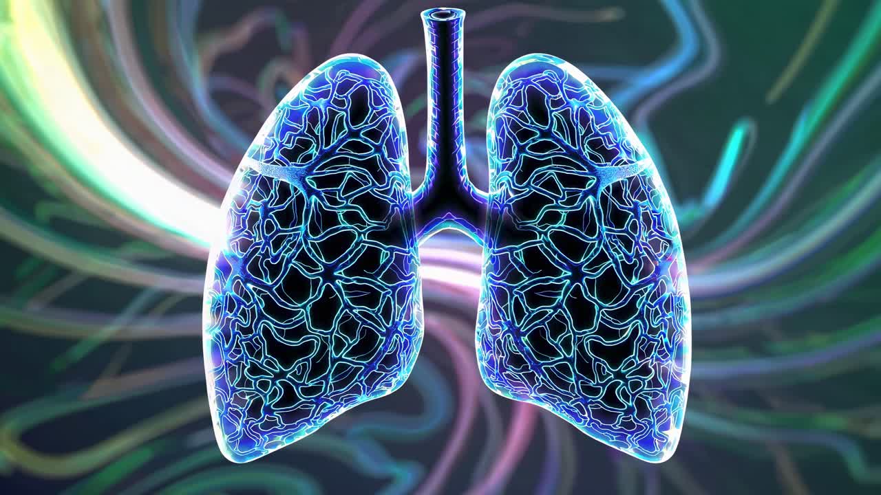 Ilustración 3d de pulmones