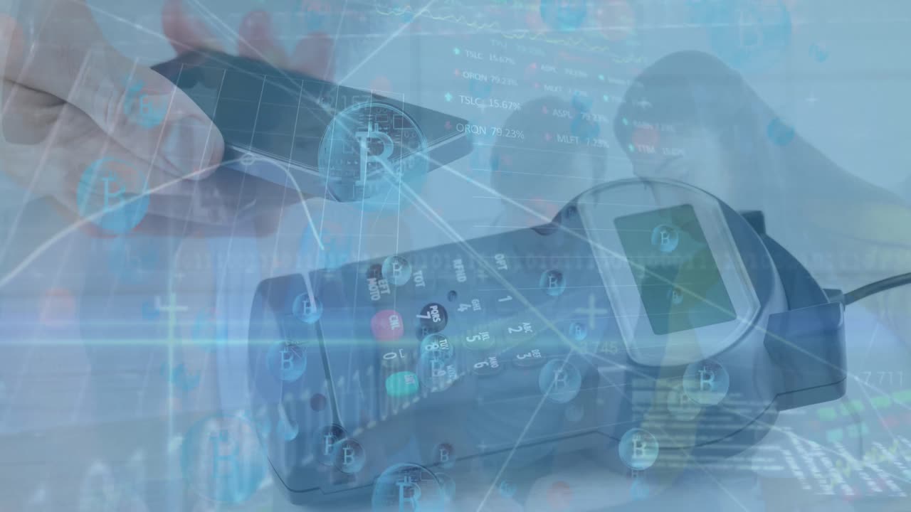 Animation of financial data processing over payment terminal