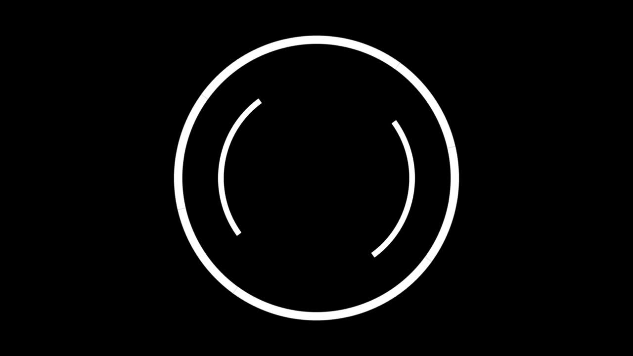 검은색 배경에서 서로 반대하는 원 안에서 회전하는 두 개의 색 나선형의 추상적인 애니메이션. 기하학적 매혹적인 로딩 나선형.