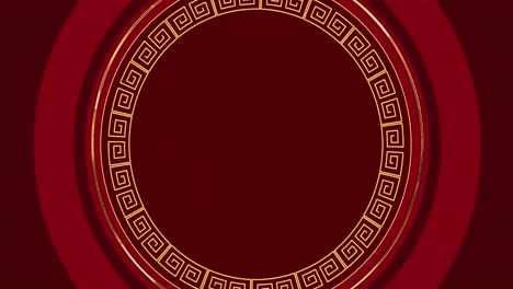 animación del patrón del año nuevo chino en fondo rojo