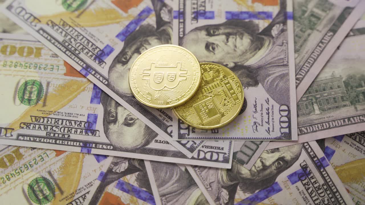 Bitcoin in Hundred Dollar Bills.