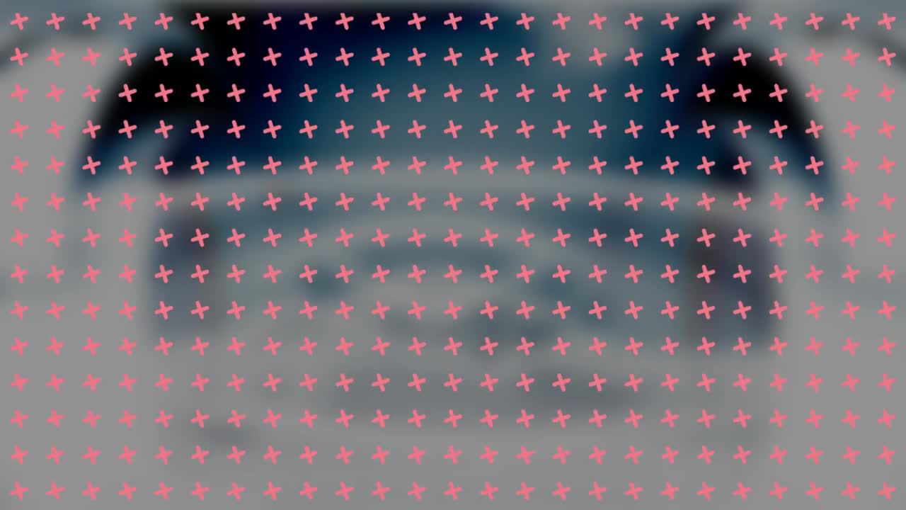 색 배경에 있는 모양의 애니메이션.