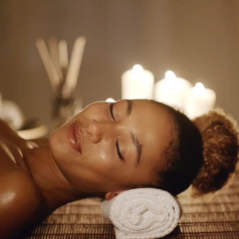 woman relaxing in a wellness center