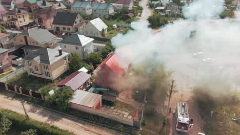 house fire in residential area