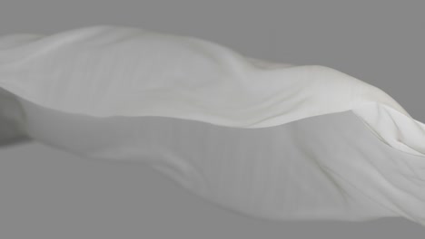 la tela de seda ondulada blanca de 4k en el viento, el fondo de bucle de tela de bandera ondulada sin costuras.