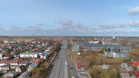 Aerial-View-of-Vievis-City,-Lithuania