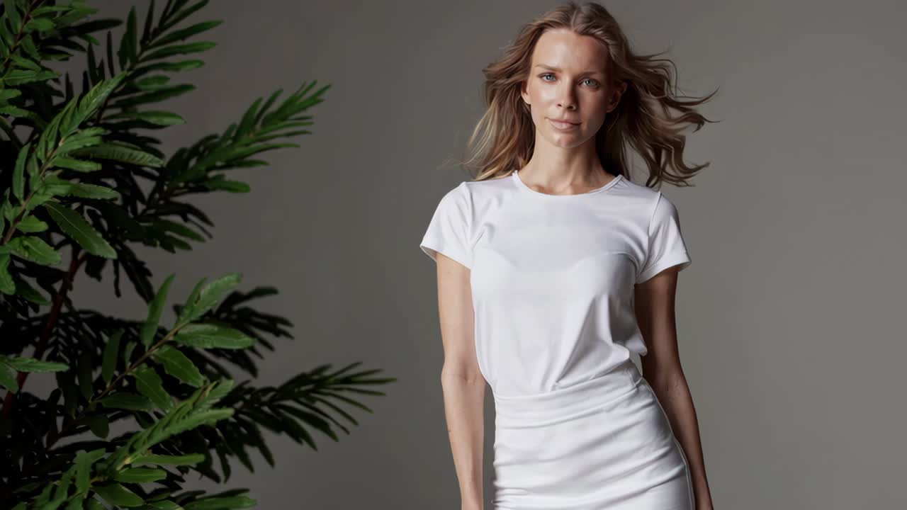 Donna in Abito Bianco