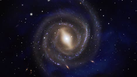 Una-Galaxia-Que-Gira-Y-Flota-En-El-Gran-Universo