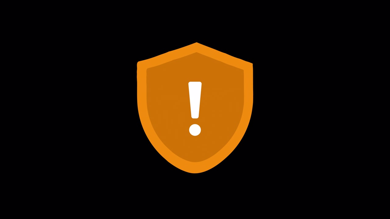 Icona di avviso di sicurezza a scudo