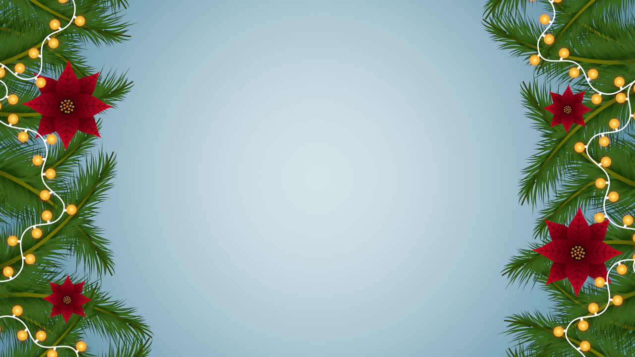 animación de felices navidades con marco de corona