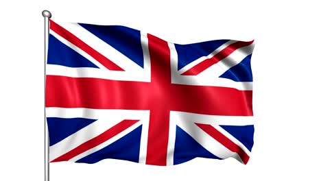 flag of the united kingdom (looping, alpha channel)