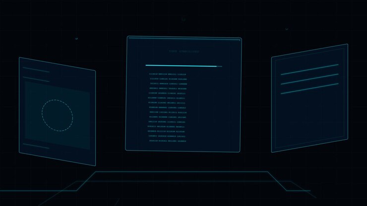 Futuristic Digital Interface Displaying Neural Link Data