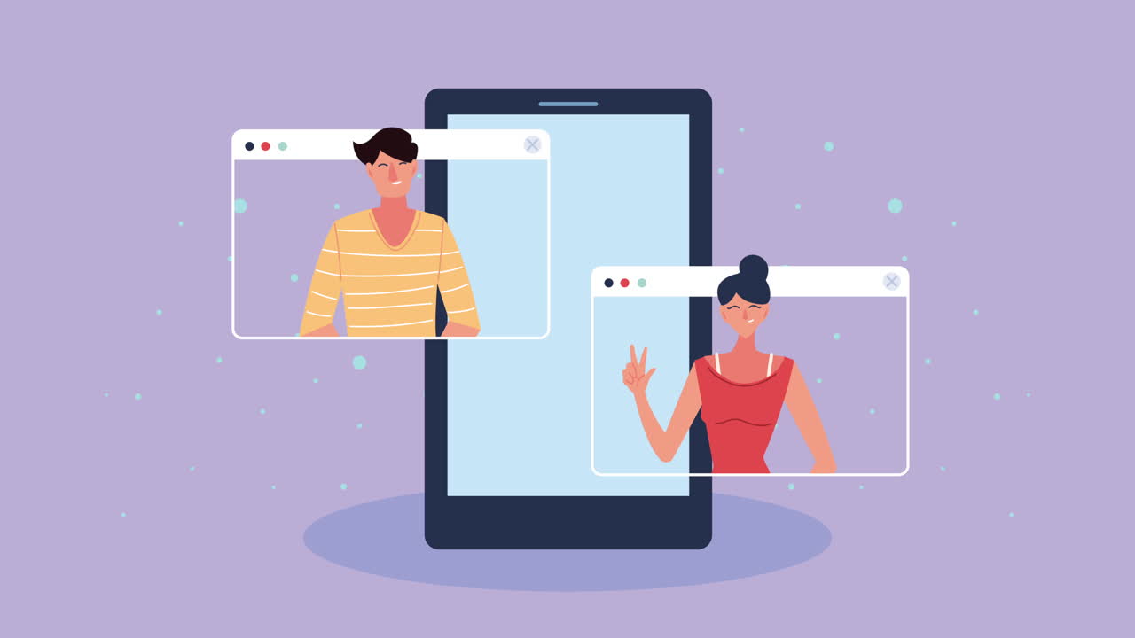 llamada de video en el teléfono inteligente