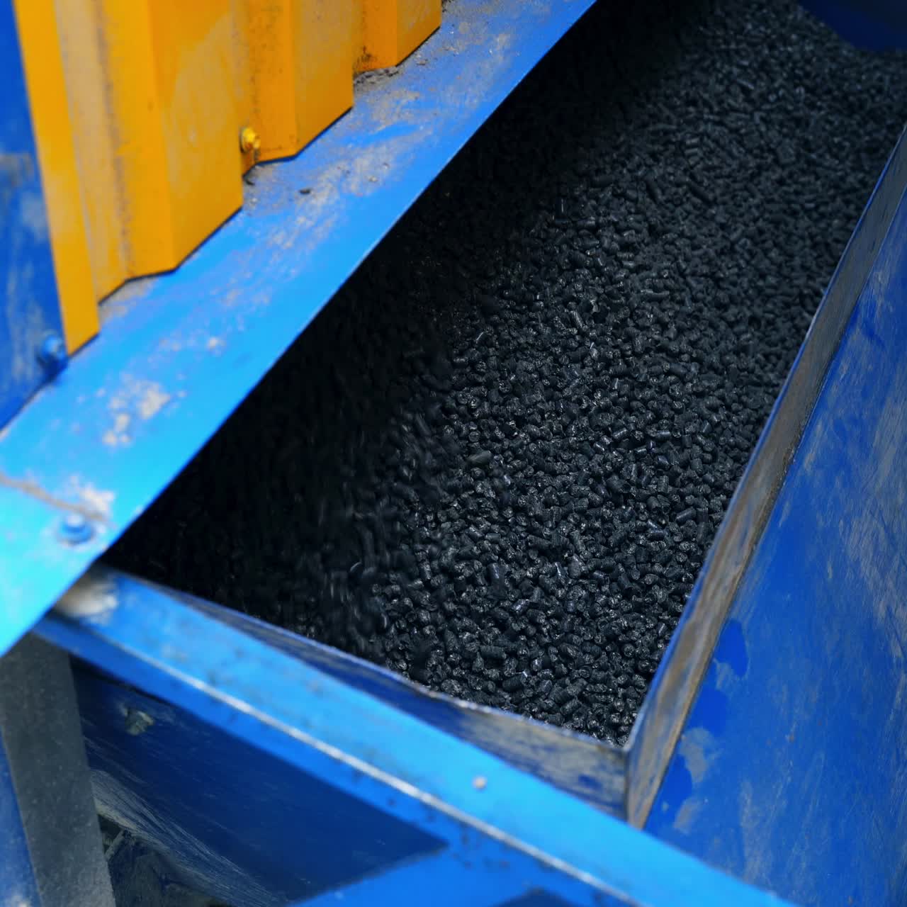 Huge metal agricultural architecture. Big industial elevator construction