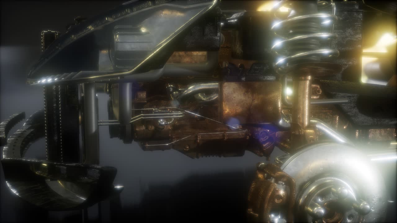 자세한 자동차 엔진 및 다른 부품