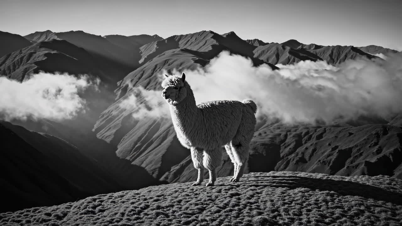 Альпака в горах