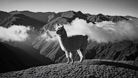 alpaca en las montañas