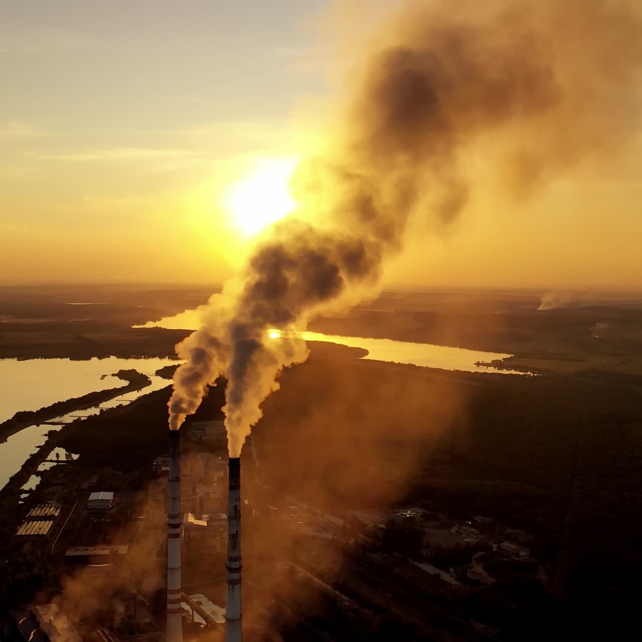 Industrial smoke from chimney