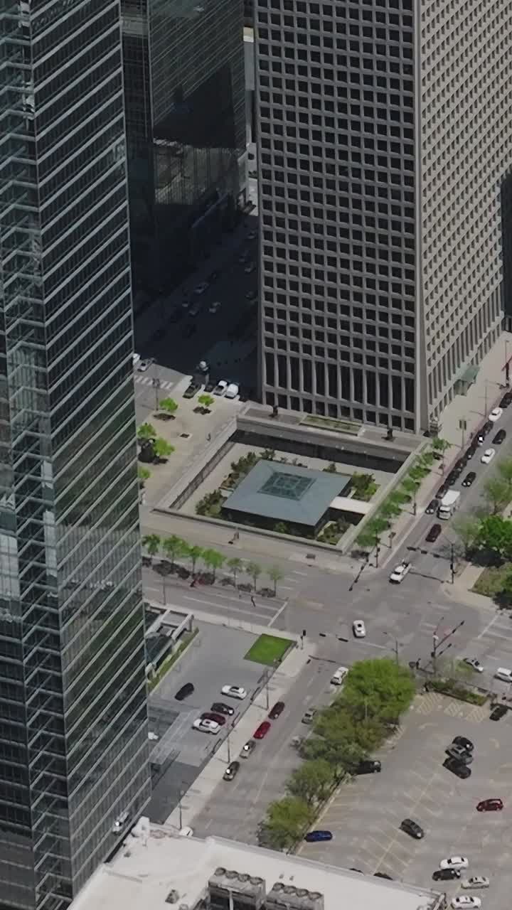 Vista aérea do centro de Dallas com edifícios e ruas no Texas