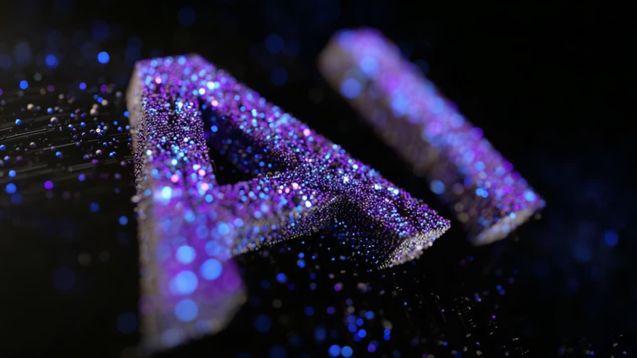 A Stunning Visual Representation of Artificial Intelligence: A Glittering Display of AI with Sparkling Particles and Dynamic Colors Captivating the Viewer