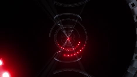 red glowing tunnel visualizer