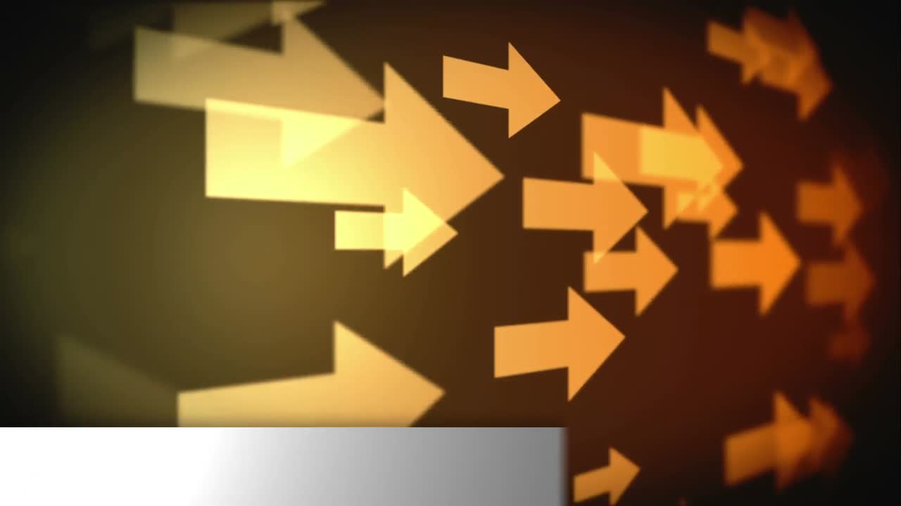 지구와 뉴스 텍스트를 가로지르는 화살표의 애니메이션