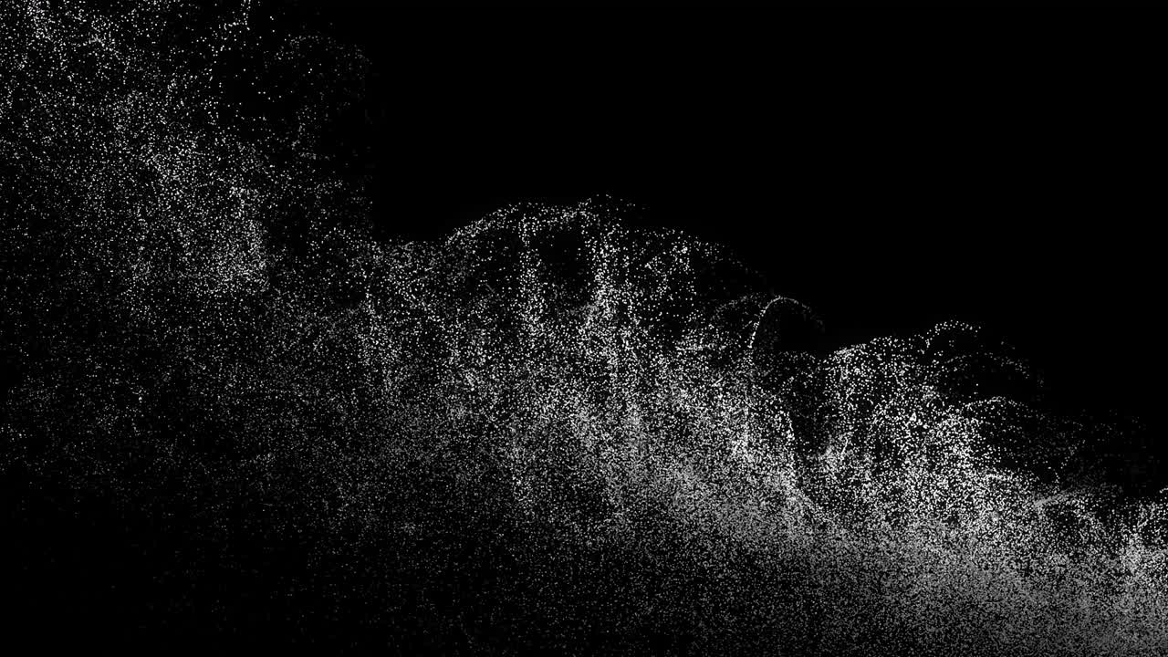 추상적인 입자가 화면 아래에서 위로 이동합니다.