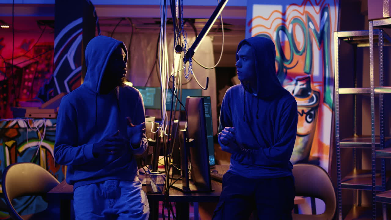 hackers que trabajan en equipo desarrollando spyware