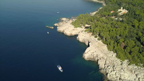 rocky shore of lokrum island