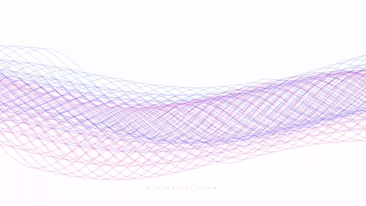 Abstract Minimalist Wave Animation with Intersecting Lines