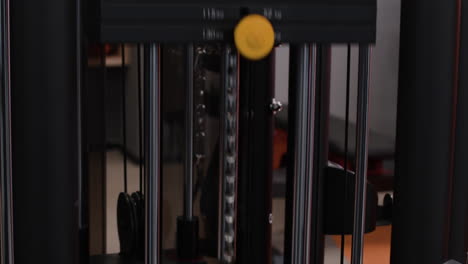 Close-up view of a gym machine