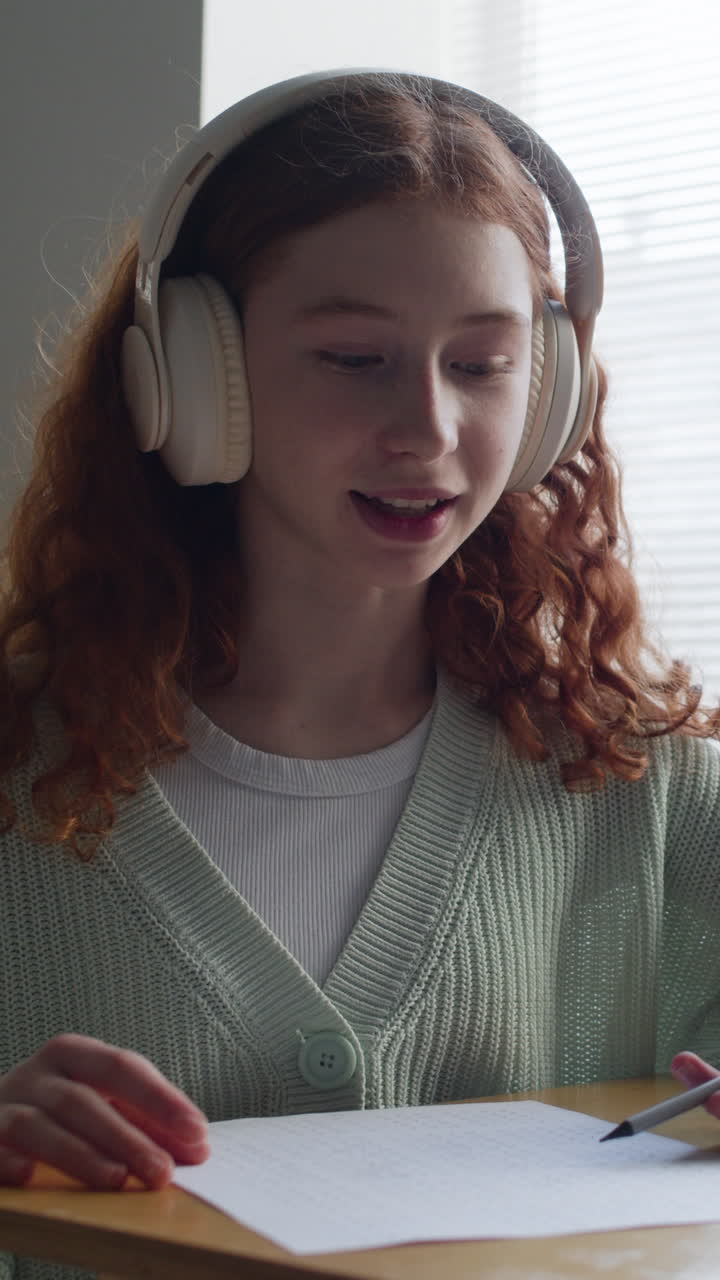 Teenage Girl Doing Online Homework